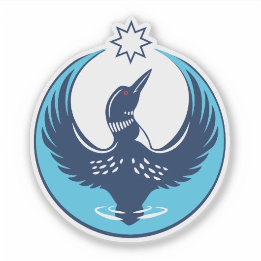 MN Loon Rising Aufkleber (Vorderseite)