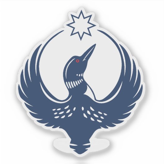 MN Loon Rising Aufkleber (Vorderseite)