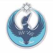 MN Loon Rising Aufkleber (Vorderseite)