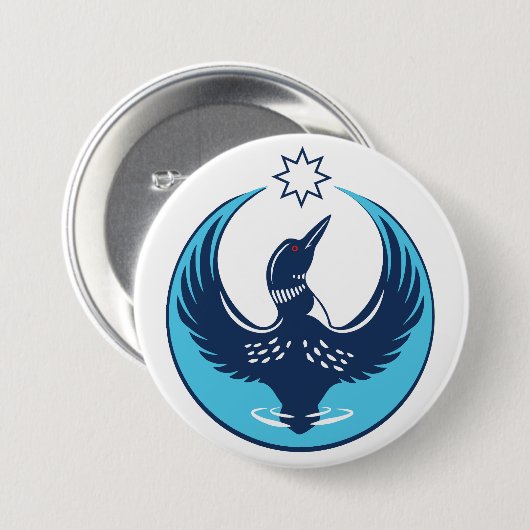 MN Loon Rising Button (Vorne & Hinten)
