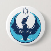MN Loon Rising Button (Vorderseite)