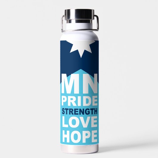MN Loon Rising - MN Staatsflagge Trinkflasche (Rückseite)