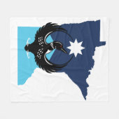 MN Loon Rising - MN State flag Fleecedecke (Vorderseite (Horizontal))