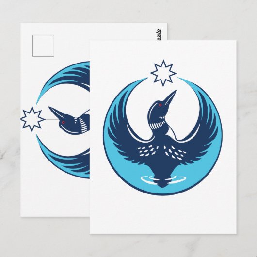 MN Loon Rising Postkarte (Vorne/Hinten)