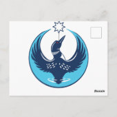 MN Loon Rising Postkarte (Rückseite)