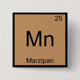 Mn - Marzipan Funny Chemistry Element Symbol T-Shi Button