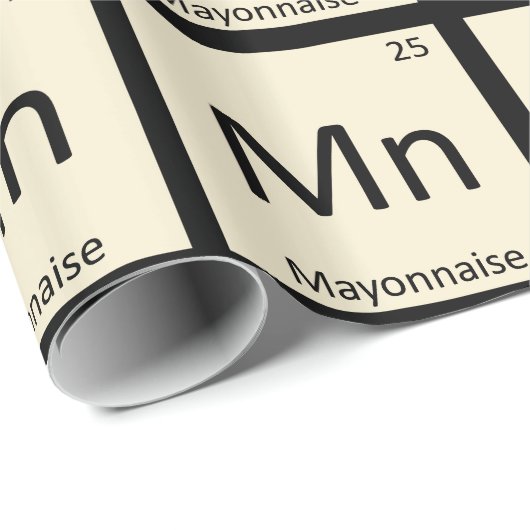 Mn - Mayonnaise Condition Chemistry Periodic Table Geschenkpapier (Rolleneckpunkt)