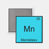 Mn - Mendeleev Funny Element Chemistry Symbol T-Sh Magnet (Vorderseite/Rückseite)