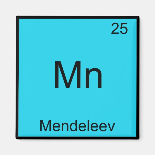 Mn - Mendeleev Funny Element Chemistry Symbol T-Sh Magnet (Vorne)