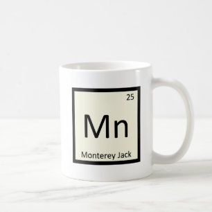 Mn - Monterey Jack Käse Chemie Periodensystem Kaffeetasse