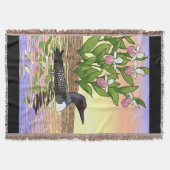 MN Staat Bird Blume Loon Lady Slipper Decke (Vorderseite)