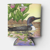 MN Staat Bird Blume Loon Lady Slipper Dosenkühler (Vorderseite)