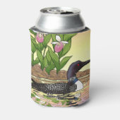 MN Staat Bird Blume Loon Lady Slipper Dosenkühler (Kanne Rückseite)