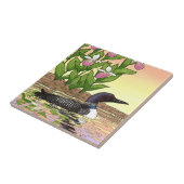 MN Staat Bird Blume Loon Lady Slipper Fliese (Seite)