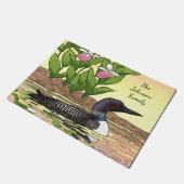 MN Staat Bird Blume Loon Lady Slipper Fußmatte (Schrägansicht)