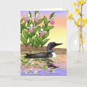 MN Staat Bird Blume Loon Lady Slipper Karte (Gelbe Blume)