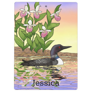 MN Staat Bird Blume Loon Lady Slipper Klemmbrett