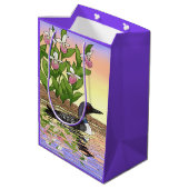 MN Staat Bird Blume Loon Lady Slipper Mittlere Geschenktüte (Rückseite Schrägansicht)