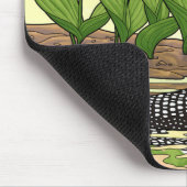 MN Staat Bird Blume Loon Lady Slipper Mousepad (Ecke)