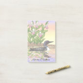 MN Staat Bird Blume Loon Lady Slipper Post-it Klebezettel (Auf Schreibtisch)
