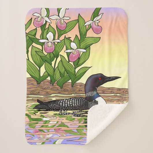 MN Staat Bird Blume Loon Lady Slipper Sherpadecke (Vorderseite)