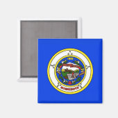 MN STAAT FLAG MAGNET (Vorderseite/Rückseite)