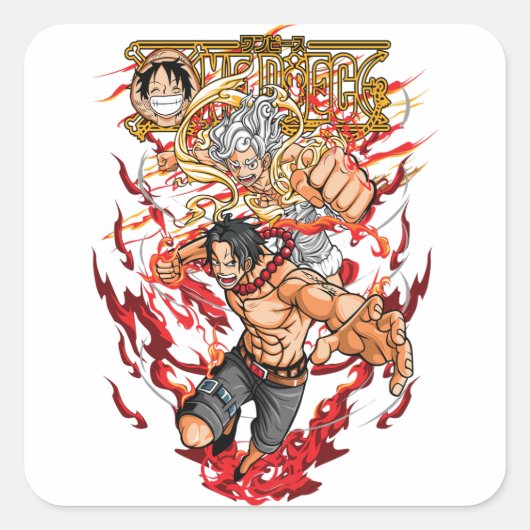 Mnagá One Piece Quadratischer Aufkleber (Vorderseite)