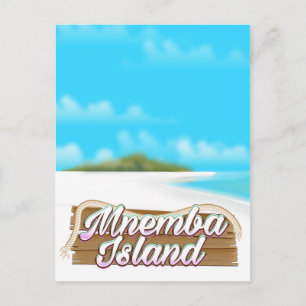 Mnemba-Insel-Reiseposter Postkarte