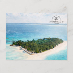 Mnemba-Insel, Tansania   Wasserfarbe Küste Postkarte