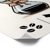 Mnimalist Chemex Brew Guide Wall Poster (Ecke)