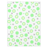 Mnit Green Cream Light Gray Polka Dots Tischdecke (Vorderseite)