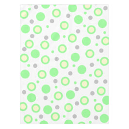 Mnit Green Cream Light Gray Polka Dots Tischdecke