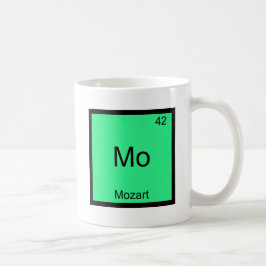 MO - Chemie-Element-Symbol-T-Shirt Mozart lustiges Kaffeetasse