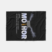 Mo-thor wie Mutter Weg mächtiger lustiger Mutterta Fleecedecke (Vorderseite (Horizontal))