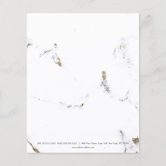 MOA Lashes Makeup Stylist Gold Marmor Flyer (Hinten)