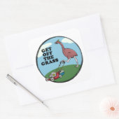 Moa mit Mäher Quadratischer Aufkleber (Umschlag)