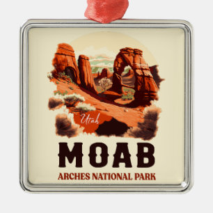 Moab Arches National Park Utah Delikater Bogen Ret Ornament Aus Metall