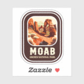 Moab Arches Nationalpark California Aufkleber (Blatt)