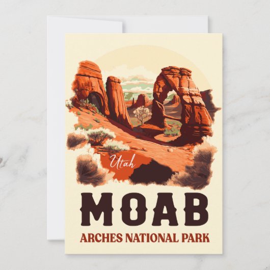 Moab Arches Nationalpark California Einladung (Vorderseite)