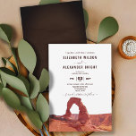 Moab Arches Park Utah Hochzeit Einladung<br><div class="desc">Diese Wasserfarbe Moab Arches Nationalpark Utah Wedding Einladung, schön bemalt in Aquarellen! Diese atemberaubende Einladung enthält eine typische Moab-Ansicht. Unsere Einladung ist individuell anpassbar, damit Sie den Text einfach nach Ihren Hochzeitsdetails bearbeiten können. Wählen Sie aus einer Vielzahl von Schriftart-Stilen und Farben, um Ihr Thema. - Laden Sie Ihre Gäste...</div>