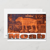 Moab Bear Petroglyph Postkarte (Vorne/Hinten)