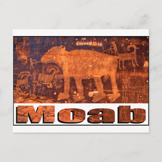 Moab Bear Petroglyph Postkarte (Vorderseite)