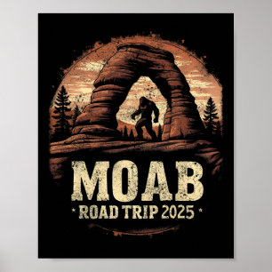Moab Bigfoot-Tour Vintage Utah Roadtrip Wandern Sa Poster