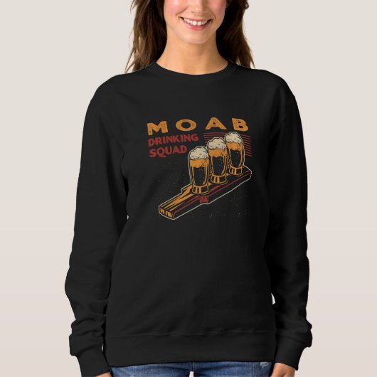 Moab Drink Squad Utah Bierbraun für alkoholische G Sweatshirt (Vorderseite)