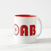 Moab (Fahrrad-Rad) Zweifarbige Tasse (VorderseiteRechts)
