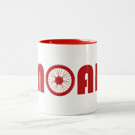 Moab (Fahrrad-Rad) Zweifarbige Tasse (Mittel)