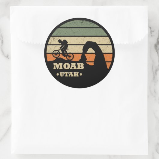 Moab mtb Mountainbike Runder Aufkleber (Tasche)