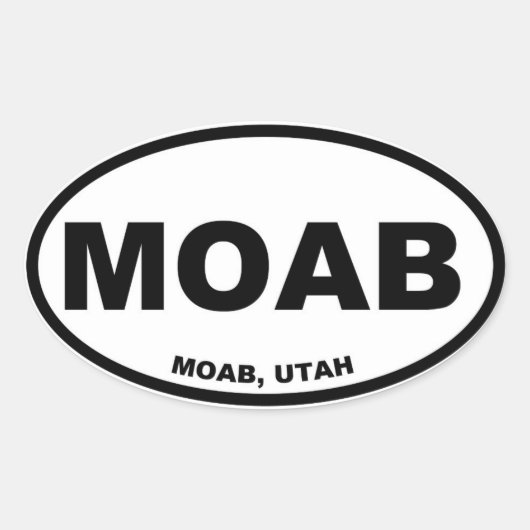MOAB OVALER AUFKLEBER (Vorderseite)