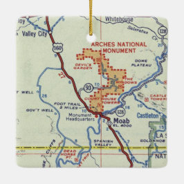 Moab Retro Map Keramikornament