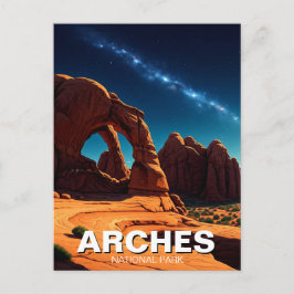 Moab Utah Arches National Park Stars Postkarte